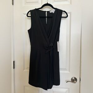 Emma & Michele Black Wrap Mini romper